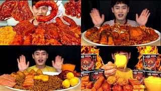 Mukbang  Bongil Asmr Fast Eating Compilation  Mukbang Spicy🔥🥵 Food Eating Compilation Eating ASMR [upl. by Liagibba]