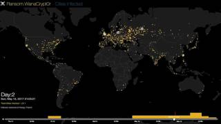 WannaCry Ransomware Infection Heat Map [upl. by Ytitsahc496]