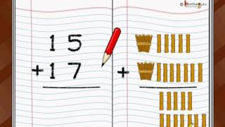 Maths  Two digit addition with carryover  English [upl. by Oigimer586]