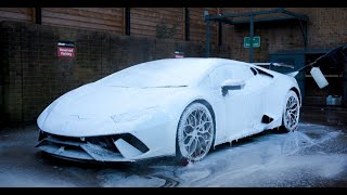 Wash and Waffle 1  Cleaning a Lamborghini Huracan Performante [upl. by Kimberley]