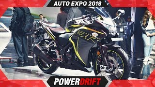 Honda CBR 250R  Auto Expo 2018  PowerDrift [upl. by Sanson547]