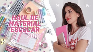 HAUL MATERIAL ESCOLAR 2019  SORTEO [upl. by Samuela726]