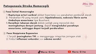 Asuhan Keperawatan Stroke Hemoragik Terlengkap  Patogenesis [upl. by Hallett]