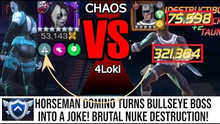 R3 HORSEMAN DOMINO OP NUKE GAMEPLAY SHE TURNS HARDEST FIGHTS INTO A JOKE INSANE DAMAGE MCOC [upl. by Odlo]