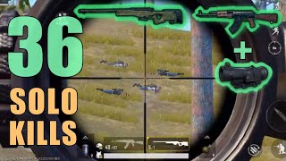 AKM  6x Scope  AWM MY RECORD  36 SOLO KILLS  PUBG Mobile [upl. by Tiffany]