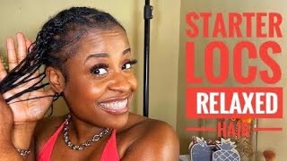 Starter Locs On Relaxed Hair  3 Tips How to Make Your Hair Loc Faster [upl. by Anyahc]