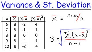 Variance and Standard Deviation With Microsoft Excel  Descriptive Statistics [upl. by Annayrb]