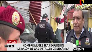 San Luis hombre falleció por explosión de balón de gas en taller de mecánica [upl. by Lowery661]