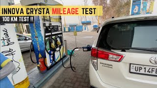 Innova Crysta Mileage Test 2023 I Diesel I 100 km test I Automatic innova toyotainnova toyota [upl. by Pelson]