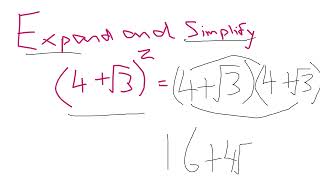 Expanding Double Brackets with Surds GCSE 91 Maths AS Pure Maths RecapRevision GCSE Further Maths [upl. by Maise]