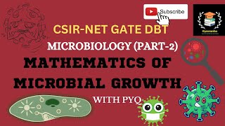 MATHEMATICS OF MICROBIAL GROWTH  MICROBIOLOGY  CSIRNET  GATE  DBT [upl. by Germin807]