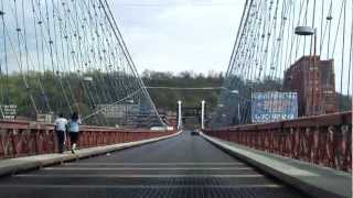 Wheeling Suspension Bridge eastbound [upl. by Iur]