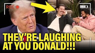 BRUTAL Trump gets blatantly LAUGHED AT during podcast interview [upl. by Nalyk]