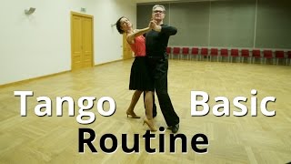 How to Dance Tango Basic Routine  Tango Figures for Beginners [upl. by Ahsined]