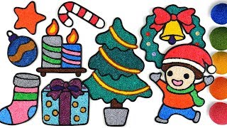 Christmas tree Ornaments Belajar Menggambar dan Mewarnai untuk Anak  Clay coloring and Drawing [upl. by Arahsat450]