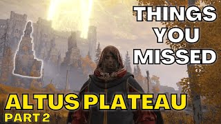 The Top Things You Missed In ALTUS PLATEAU Part 2  Elden Ring TutorialGuideWalkthrough [upl. by Langham]