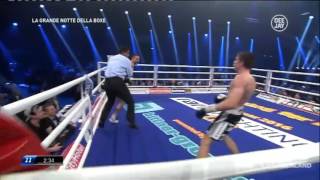 Giovanni De Carolis CAMPIONE DEL MONDO vince Vs Feigenbutz BOXE Germany 2016 [upl. by Houlberg]