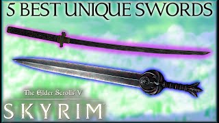 5 STRONGEST UNIQUE 1H SWORDS LOCATIONS in TESV Skyrim SE  Caedos Countdowns [upl. by Anavlis704]