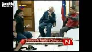 Maradona in visita da Chavez e Fidel Castro [upl. by Llenrad]