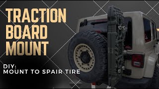 DIY traction board mounts on the rear spare tire [upl. by Adnahsar218]