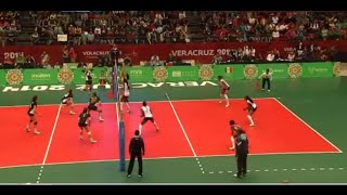 Medalla de Bronce Voleibol Femenil México vs Cuba JCC Veracruz 2014 [upl. by Faso]