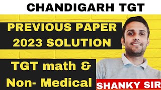 Chandigarh TGT Math Previous Paper Solution [upl. by Dulcle848]