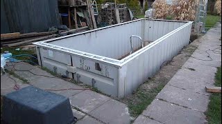 Part 2 of 3 DIY build your own Shipping Container Pool lower 5000€ [upl. by Nyad]