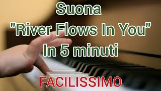 River Flows In You  Piano TUTORIAL FACILE e VELOCE principianti [upl. by Kcirdahs]