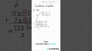 HOW TO SOLVE SIMULTANEOUS EQUATIONS  GCSE MATHS HIGHERFOUNDATION maths gcse [upl. by Ardnek]