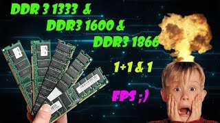 Тест сравнение ОЗУ RAM DDR3 133316001866 FPS TEST [upl. by Mccafferty]