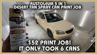 5 IN 1 RUSTOLEUM SPRAY CAN PAINT JOB DESERT TAN WITH AMAZING RESULTS [upl. by Lawson]