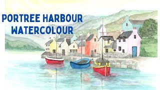 A Portree Harbour watercolour [upl. by Lezti]