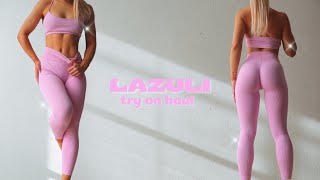 Leggings try on haul Scrunch Sculpt  Lazuli Label July [upl. by Dalia471]