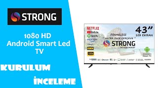 Uygun Fiyata Alabileceğiniz En iyi Akıllı TV📺  Strong 43quot 109 EkranAndroid Smart LED TV İnceleme [upl. by Manfred]