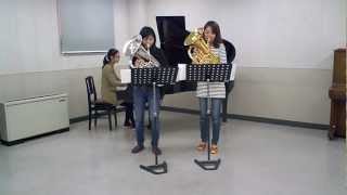 Concertino Classico  JHorovitz 1st movement Euphonium Duo and Piano [upl. by Kablesh]