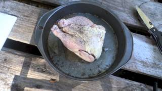 Cooking A Cornish Hen On A Trangia Alcohol Stove [upl. by Blakely927]