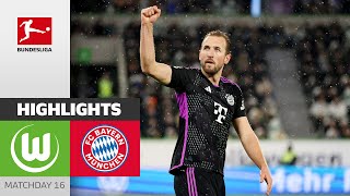 Bayern Stays In Contention  Wolfsburg  FC Bayern München 12  Highlights  MD16–Bundesliga 2324 [upl. by Alarise563]