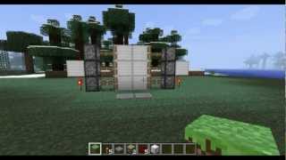 Minecraft Tutorial 2x3 Compact Redstone Door HD [upl. by Amadeus]