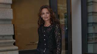 Katie Holmes steps out her apartment and heads to a dinner party in Tribeca [upl. by Rattan]