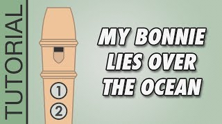 HOW TO PLAY the Recorder My Bonnie Lies Over the Ocean [upl. by Eciruam]