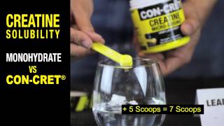 Creatine Solubility 1 Scoop of Monohydrate vs 1 Tub of CONCRET® [upl. by Irtemed48]