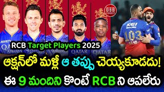 RCB Target Players 2025 Auction Telugu  IPL 2025 RCB Mega Auction Strategy  GBB Cricket [upl. by Lail]