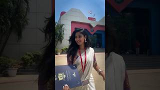 Graduation Saree from Scratch 🤍  nehachowdary  youtubeshorts graduationday [upl. by Assylem]