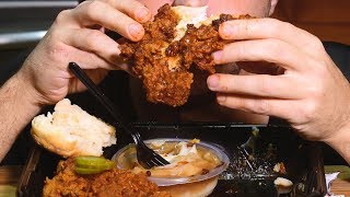 ASMR KFC Nashville Hot Fried Chicken 닭 튀김 Crunchy Eating Sounds  No Talking  Nomnomsammieboy [upl. by Eirrahs]