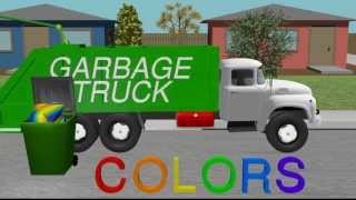 Color Garbage Truck  Learning for Kids [upl. by Hemetaf]