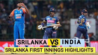 india vs sl odi match highlights 2024sl vs ind first odi full highlights 2024 [upl. by Dadivitan]