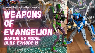 Weapons of Evangelion  Bandai RG Model Build for Evangelion Eva Units [upl. by Ozan]