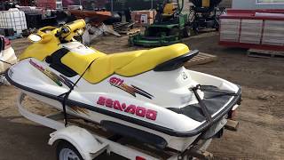 1997 Seadoo GTI Jet Ski w 2006 Yacht Club Trailer [upl. by Deborath]