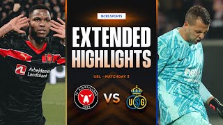 Midtjylland vs Union SaintGilloise Extended Highlights  UEL League Phase MD 3  CBS Sports [upl. by Ahsienel739]