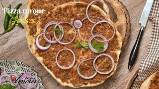 recette de pizza turque authentique lahmacun ou pizza à la viande hachée [upl. by Aldercy]